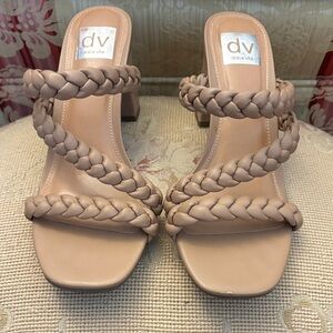 DV by Dolce Vita Braided Nude Block Heel Slide